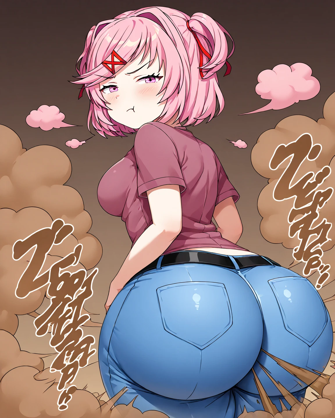 (full body), (masterpiece:1.2), (Highest_quality:1.2), (Ultra_detailed:1.3), 8K,On all fours，1 Girl，alone，大きなButtの女の子, red knee high long boots，wearing spcc costume with cape，( Supergirl), Blue leotard，Red mini skirt，Red Cape，gloves，hoshino-ponytail,hoshino \(blue archive\), heterochromia,medium hair,ponytail,pink hair,ahoge,Halation,Browsing Caution,Heart-shaped pupils,orgasm, Butt,Sweat,(urination)，Climax，To convulsions，Wear a green collar，wrists tied with chains，