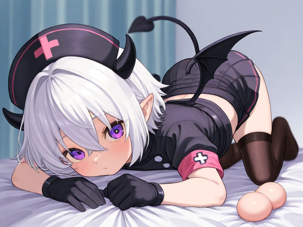 demon_girl,demon_tail,tattoo,Piercing,pointy_ears,hooded_cloak,cum_in_pussy,messy_hair,Long_hair,Silver_hair, Blue_eyes,Small_chest,Navel,pov,Uncensored,nsfw,(smirk:0.8),train_interior,crowd
