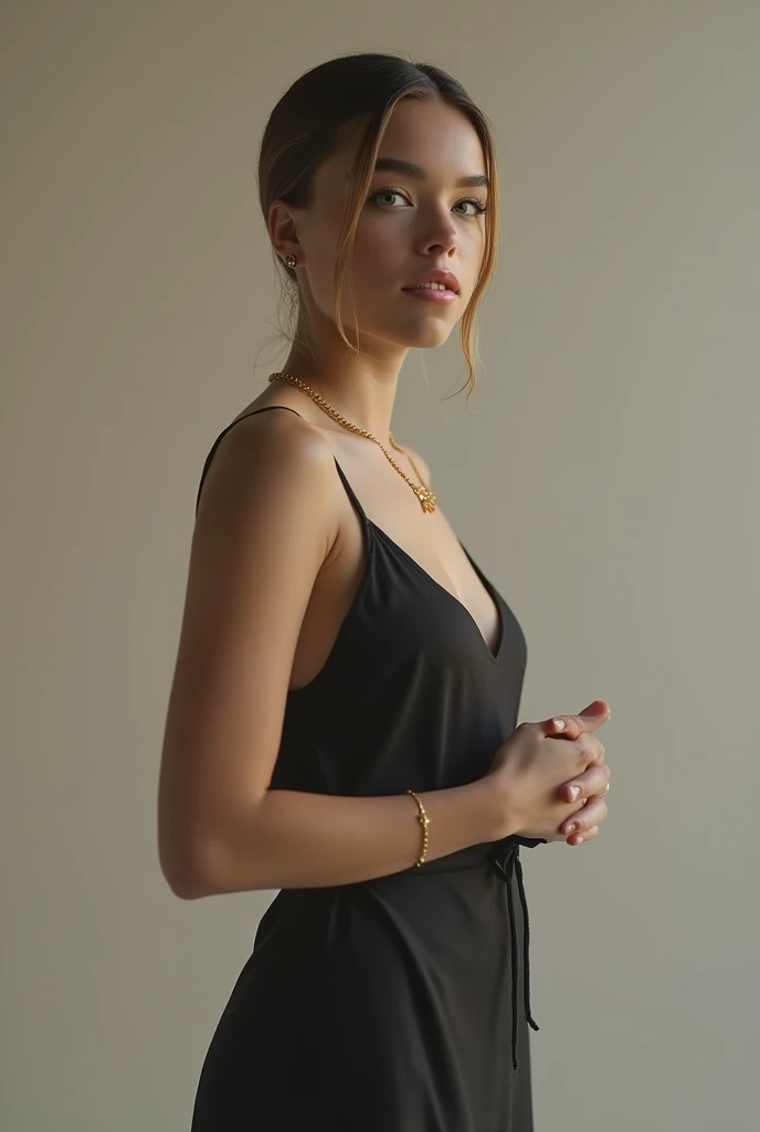 Your task is to generate a design concept for a European-style fashion t-shirt. Imagine a high-end t-shirt that combines classic European aesthetics with modern trends. Consider elements like luxurious fabrics, subtle embellishments, and a sleek silhouette that exudes sophistication.