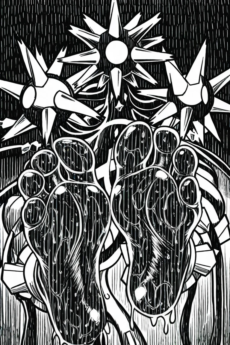 (full body) (same character front, back, side view) (model sheet) (multiple views of the same character), beautiful red eyes, anime woman, perfect anatomy, delicate face, short black hair, skin very white, black nails, black lips, wearing black leggins, small black t-shirt, black choker with spikes, black bracelets