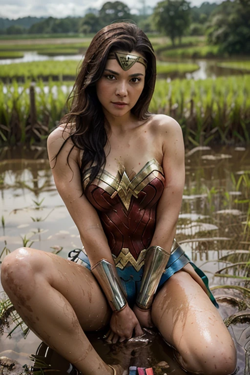 ((masterpiece), (solo character), (photorealistic:1.4), ),(best quality), (epiCRealLife), (g4lg), (g4lg large breasts), (g4lg show cleavages), (Gal Godot in wonder woman costume), (lora:epiCFlashPhoto),(flashphoto), (flash photography) (look at viewers), , (photoshoot), (wonder woman theme), (in the forest), (night time), (lying on sleeping bag), (river)