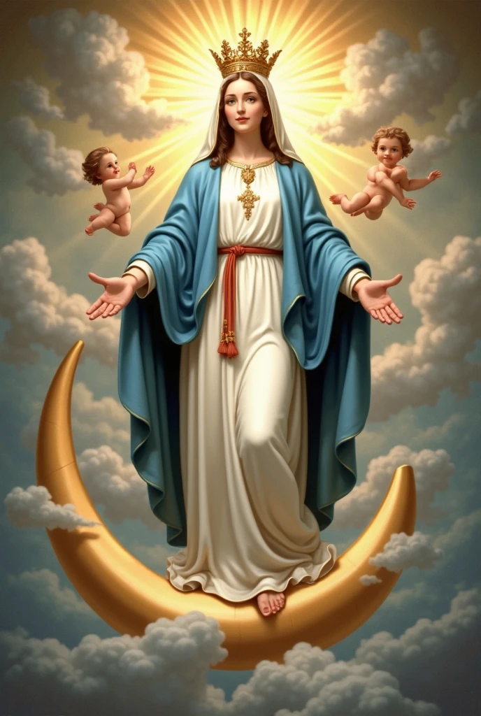 Our Lady of the Conception of the Virgin Mary ((a great sign appeared in the sky))((A woman clothed with the sun,)) ((the moon under your feet)) ((and on her head a crown of 12 stars))((was pregnant))