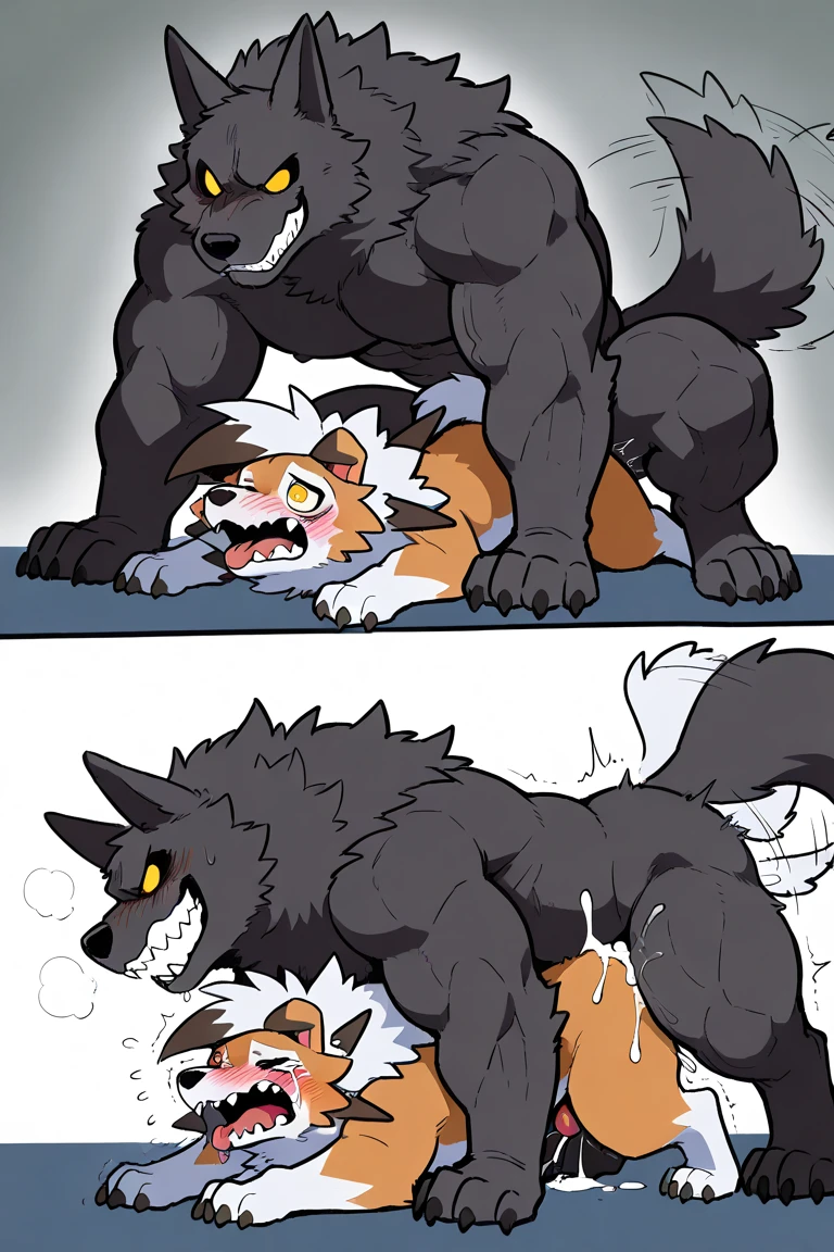 "(Furry) ((kemono)) male quadruped wild Non-human Mating