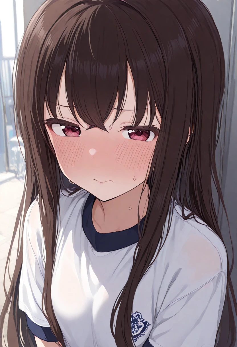 One girl, alone, nakano miku, Brown Hair, (Blushing:1.3)、