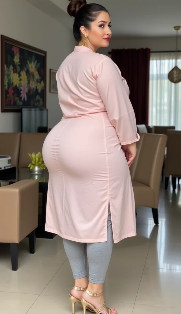 Two Malay girl in hijab wear baju kurung,big breast, pastel color, seating, front view, detail skin, detail skin texture, mole below eyes, big breast, big hip, big waist, big thigh, slim abs, beautiful body,back, beautiful buttocks, beautiful buttocks, from behind, (looking at the audience, looking back, facial details, double eyelids, smiling),evening, laughing, happy, bright lighting, blur flower garden background, bokeh,