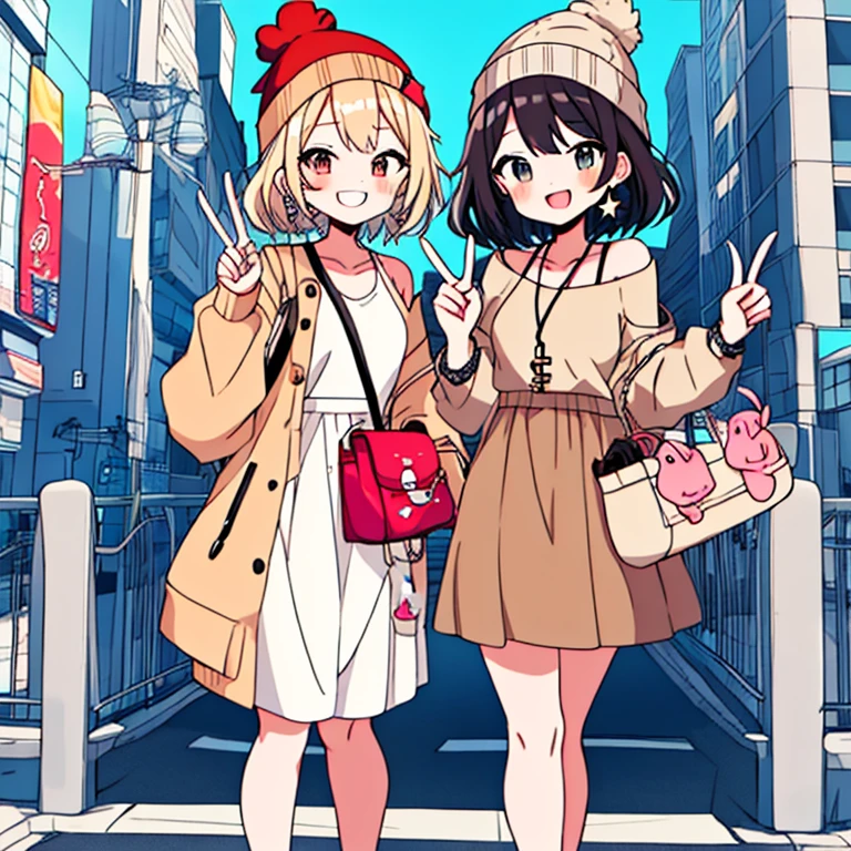 ((Two Japanese Girls、Pink Hair、 body type、name:Reina、)), ( small)), ((Facial expressions are random、various expressions、joy, anger, sorrow))、Long Hair、Bobcut, 最high quality, high quality, Highly detailed 8K wallpapers,Beautiful Eyes、かわいいWatery eye、Walking around the city、Kogal、Blonde、Brown Hair、Gray Hair、Black cat hair ornament、hot day、Sightseeing Dates、Smartphone in one hand、Cute Girls、Cute kids、Station Staff Uniform、Breast flash、Nipple peek、Touching lips、(No underwear)、Cute pussy、Suji、(Droopy eyes、Close eyelids、yawn、small口、Watery eye)、Cute Breasts、Touching the stomach、No underwear、(Large Breasts、、younger sister、classmate、woman、成熟したwoman、Yukata swimsuit)、Large Breasts、(Sweating profusely)、(Women's OL、Cute Armpits、Before menarche、Cute thighs、The most radiant thighs、barefoot、Knit lace short skirt:0.6)、(Crying face、Troubled face、Small fangs)、(Sit with friends)、Embrace each other、(lily)、Life-size、The camera is a little lower、walk、Wind、Fallen leaves、