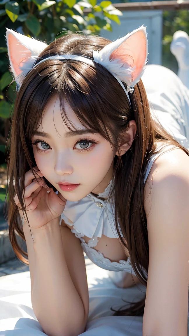 ((masterpiece)), ((best quality)), (ultra-detailed), anime style, on the bed, a cute girl, 1girl, solo, ((beautiful eyes)), smile,
