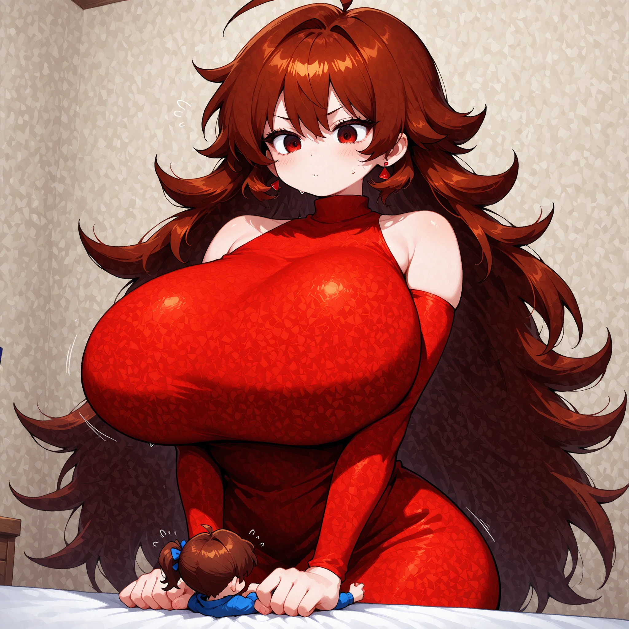 Namorada, sentado no alto-falante, Curved, muito gorda, quadris largos, enorme, coxas grossas e macias, muito gordo flabby arms, Realistic lighting, alto detalhe, Rosto detalhado, sombreamento realista, rolos de gordura, tamanho enorme, seios gigantescos e enormes transbordando de gordura, decote enorme, pesado, mais tamanho, everything is fat, textura macia, lindos olhos grandes, semi-realista, dynamic angle, pattern clothes, muito gorda, SSBBW, fat arms, very fat