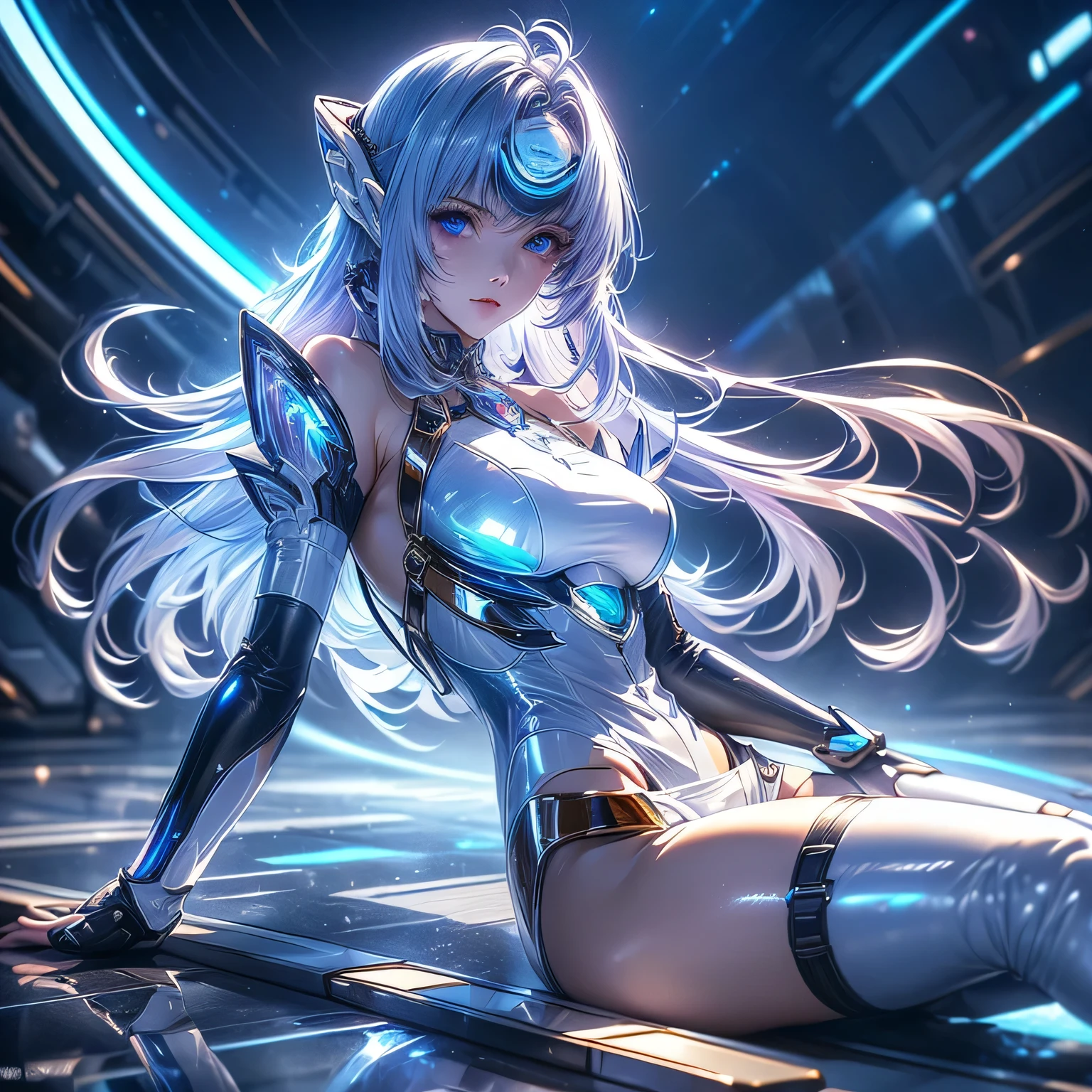 anime girl with white hair and white lingersuit posing in a forest, white cat girl, white - haired fox, fanart best artstation, ahri, art of silverfox, beautiful anime catgirl, seductive anime girl, very beautiful anime cat girl, extremely detailed artgerm, attractive cat girl, portrait of ahri,female model, exposed body, full body portrait, thick thighs, large breasts, toned body,camel toe, breasts, life like, high definition, high resolution, Artificial intelligence, AI art, dynamic pose, delicate face, vibrant eyes, streaked hair, very long hair, expressive hair, multicolored eyes, aqua eyes, purple eyes, light smile, shy, blush, parted lips, licking lips, heavy breathing, naughty face, naughty, sparkle, god rays, super detail, high quality, anatomically correct, textured skin, best quality,full body portrait, guweiz on artstation pixiv, flaming nova,fire in the sky, photo realism, ultra high detail, rich detail, sensual expression, resolution 4098x2160, 8k white haired deity,cinematic lighting, glowing light, god rays, ray tracing, reflection light, backlighting, blending, drop shadow, 360 view, UHD, masterpiece, ccurate, anatomically correct, super detail, high details, high quality, award winning, best quality, highres, 16k --auto --s2