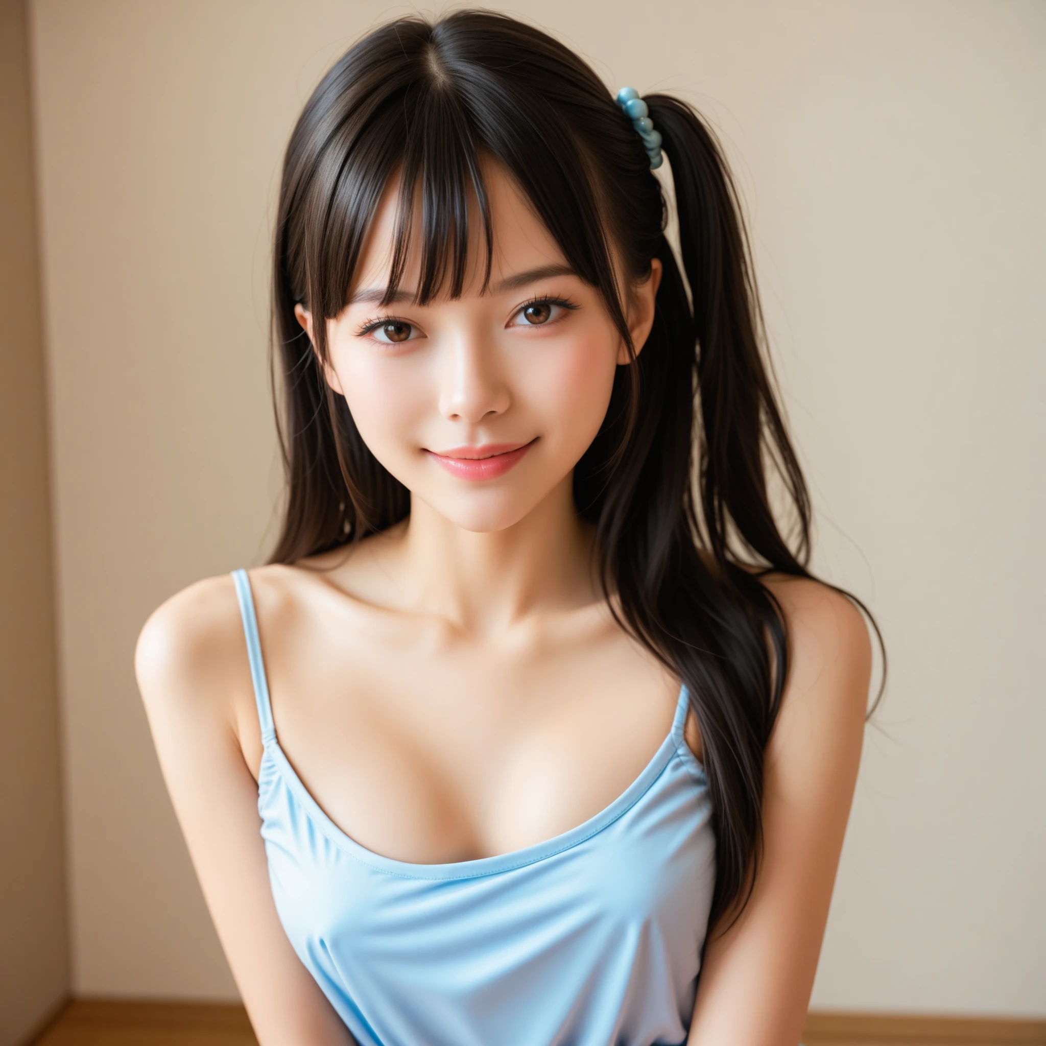 (So adorable:1.2), Seaside, Japanese Girls, (Portraiture, close:1.2),Exposed forehead, Scrunchie,( cheek,Glossy Lips:1),Frilled bikini, View your viewers, ,Sweaty, (Baby Face:1.19), (Suggestive, smile:0.7), (Pale skin:1), (From the side), sunset, catch_Light, masterpiece, Highest quality, Very detailed, sexy, On the Farm,Wearing a big straw hat、(Sometimes you can see the spread anus) ,(super ultra micro rope:)、Blonde woman, (Very young breasts:1.1),(Very small breasts:1.1),(Very young face and body:1.25),Ahegao Orgasm Double Peace,(Very beautiful perfect shaved pussy:1.25),One Girl,summer,Inside the room,sofa,please sit down,Black Hair,Fluffy short hair,Navy blue,Tank top,smile,6th grade elementary school,Sharp features,front,Look at this,transparent, Soft Light,(masterpiece, Highest quality), Structure of the film, Like in the movies