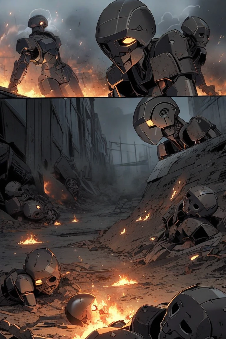 comic_layout, metal maden male chaos warrior of khorne in armor is holding a great sword in a ruined post-apocalyptic city, skulls mask, sci-fi, fantasy, horror, skulls on the ground, blood, Tornado, Roman, Empty chairs,Tangled roots,Key, Warped,Mangled,Ethereal, (Isolation:1.1), (Glaze:1.1), (Reflected light:1.2), Glass, Polygon, ultra detailed, intricate, oil on canvas, dry brush, (surrealism:1.1), (disturbing:1.1)
