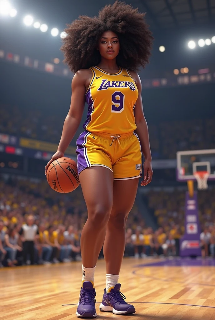 dark-skinned female, Uniforme de basket-ball, poitrine, gros seins, voluptueux, thick thighs, Oppai, hanches larges, Sinueuse, gros cul, cul massif, dreadlocks