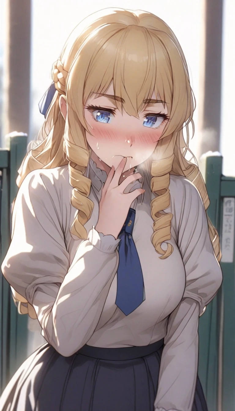 ,nsfw,1girl,desk humping,masturbation, table,skirt lift,cowboy shot,break girl, , serafuku,white shirt, black skirt, white panties,(closed eyes:0.9), (tears:0.9), parted lips, heavy breathing, embarrassed,blush, sweat, pussy juice, pussy juice trail,break background, classroom, chalkboard,open shirts,nipple,pussy,climax