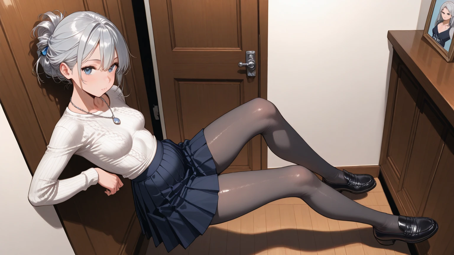 ecchi anime style, ecchi style, azur lane style, visual novel key visual, anime girls in underwear posing for a picture with a pink background, three girls in school uniforms standing in a library, ecchi anime style, hololive, ecchi, in clothes! highly detailed, visual novel cg, jk uniform, high school girls, upskirt, panty, anime maids riding early tanks