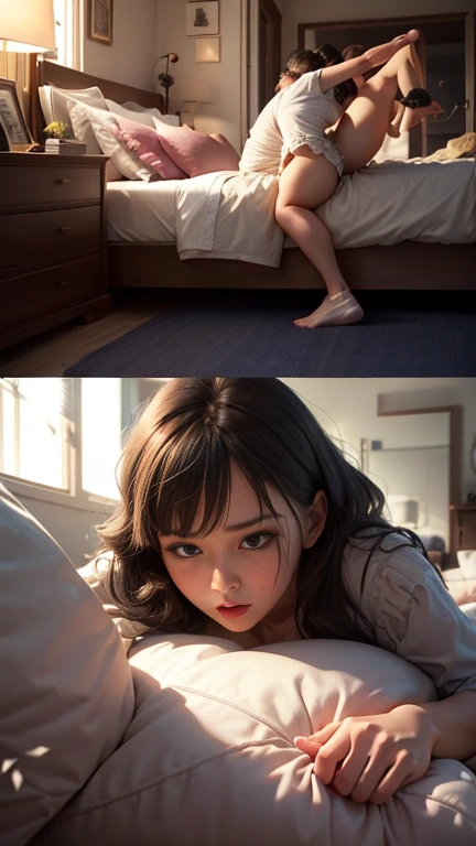 (a girl and a boy having sex), (full frontal nudity:1.3), exhibitionists, (random exposure of the genitals:1.2), (legs spread open:1.3), (intense passion), (sensual atmosphere), (soft lighting), (colorful palette), (artistic expression), (erotic art), (emotional connection), (implied movement), (subtle shadows), (detailed anatomy), (expressive faces), (beautiful intimacy), (tasteful composition), (raw and intimate), (realistic representation), (captivating energy), (sensual poses), (passionate embrace), (playful interaction), (intimate setting), (implied narrative), (provocative subject matter), (evocative textures), (subtle perspective), (implied story), (artistic interpretation), (elegant curve lines), (sublime beauty), (visual harmony), (artistic composition), (provocative imagery), (intense emotions), (alluring allure), (pleasurable sensations), (aesthetic appeal), (artistic exploration).
