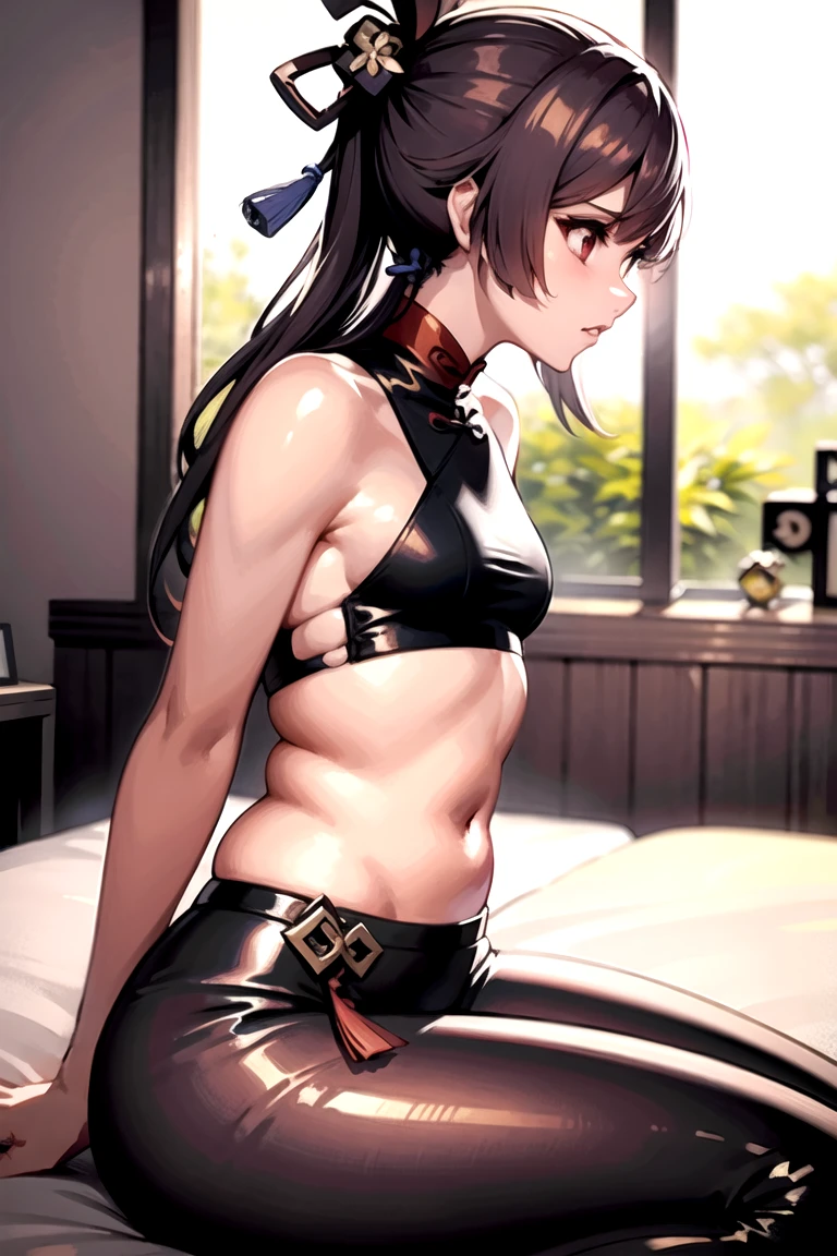 (pornography), (8k,masterpiece, top quality, best quality,beautiful and aesthetic:1.2,professional illustrasion:1.1,ultra detail:1.3,perfect lighting), extremely detailed, highest detailed, incredibly absurdres, highres, ultra detailed, intricate:1.6, (girl), noble, (highly detailed beautiful face and eyes), pale skin, parfect body, thighs, large breasts, big areola, brown eyes, black hair, long hair, straight hair, long skrt, thin pubic hair, oily skin, cute, bare shoulders, china dress, chinese clothes, short dress, cleavage cutout, sideboob, thighs,, no underwear,(D cup big breasts:1.3), naked beautiful pussy, realspread pussy, ((Toned abs:0,6)、Sexy belly、Constricted hips, beautiful medium ass:1.5))