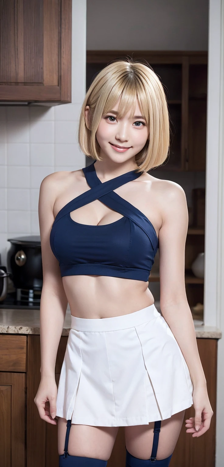 最high quality、Best image quality、masterpiece、With a girl((18-year-old、Blue sports bra、Blue sports pants、Best Bust、Bust 90、Blonde twin tails、Red eyes、Open your chest wide、valley、happiness、Slender、smile,Fitness)）high quality、Beautiful art、background((Sports club))、Tabletop、Exquisite design、Visual Arts、