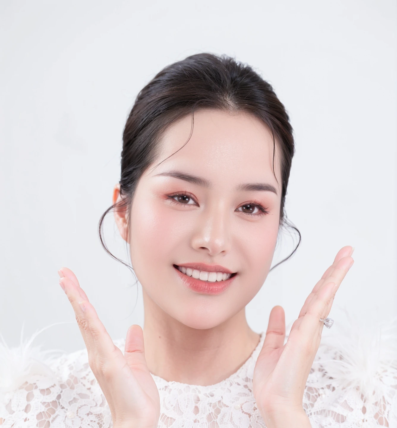 (Highest quality、Tabletop、8K、Best image quality、Award-winning works)、One beautiful woman、Beautiful and elegant long hair、Beautiful black hair、(alone:1.1)、(Perfect colorful V-neck long sleeve knit:1.4)、(The simplest black background:1.4)、とてもBig Breasts、Accentuate your body lines、Beautiful and exquisite、look at me、(Perfect Makeup:1.1)、Bright lipstick、Ultra-high definition beauty face、Ultra HD Hair、Ultra HD Shining Eyes、Ultra High Resolution Perfect Teeth、Super high quality glossy lip、Accurate anatomy、Very beautiful skin、Glowing skin in ultra-high resolution、An elegant upright posture when viewed from the front、(very bright and vivid:1.2)、(Slender body:1.2)、(Cleavage:1.1)、(Big Breasts:1.1)、Shiny, Bright lipstick、(Face close-up:1.2)、(58-year-old:1.4)、(Wrinkled adult face:1.5)、((Randomly oriented body))、West Shot、