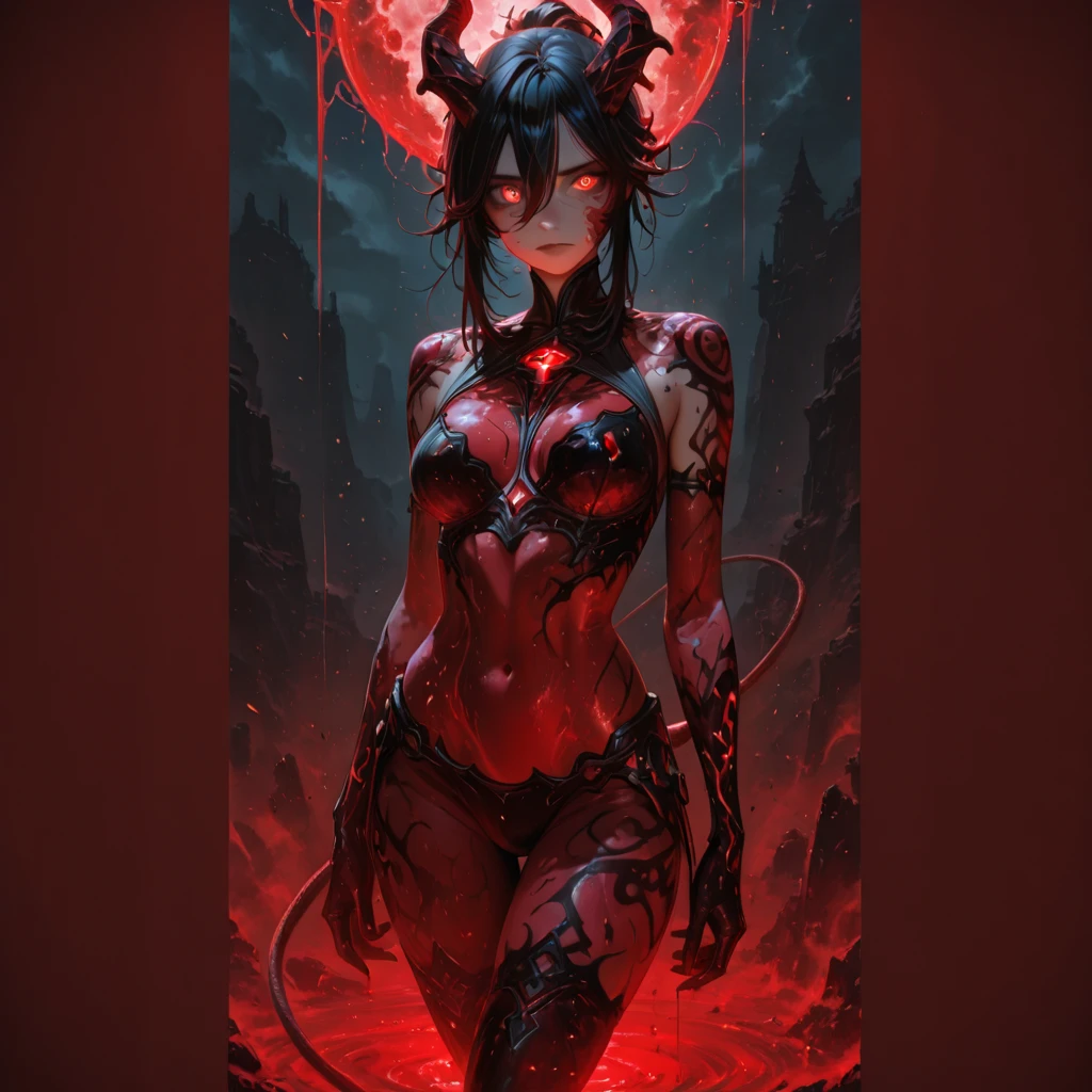 girl,teen, marvels carnage,symbiont attached, topless, exposed breasts, naked breasts,vibrant appearance, creative behavior, imaginative, sensual, spontaneous, highest quality, skin texture, intricate details, (cinematic lighting), RAW photo, 8k