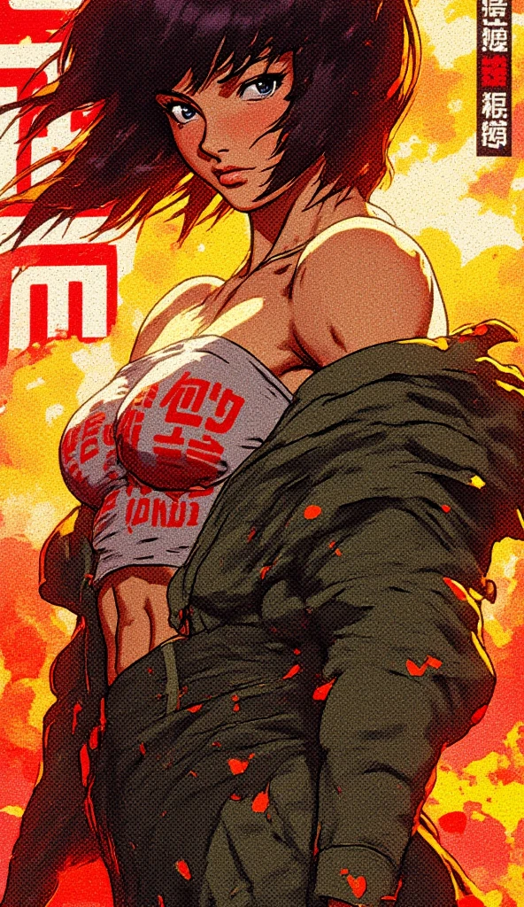 Female Hulk Smashing Through the Ground: The female Hulk is shown mid-action, smashing through the ground with her fist, sending shockwaves of debris flying around her. Her clothes, shredded from the intensity of her transformation, reveal her immense muscular frame. Her face is filled with anger and focus, ready to take on any opponent. (having beautiful breasts: 1.33), (having clothes: 1.77).
