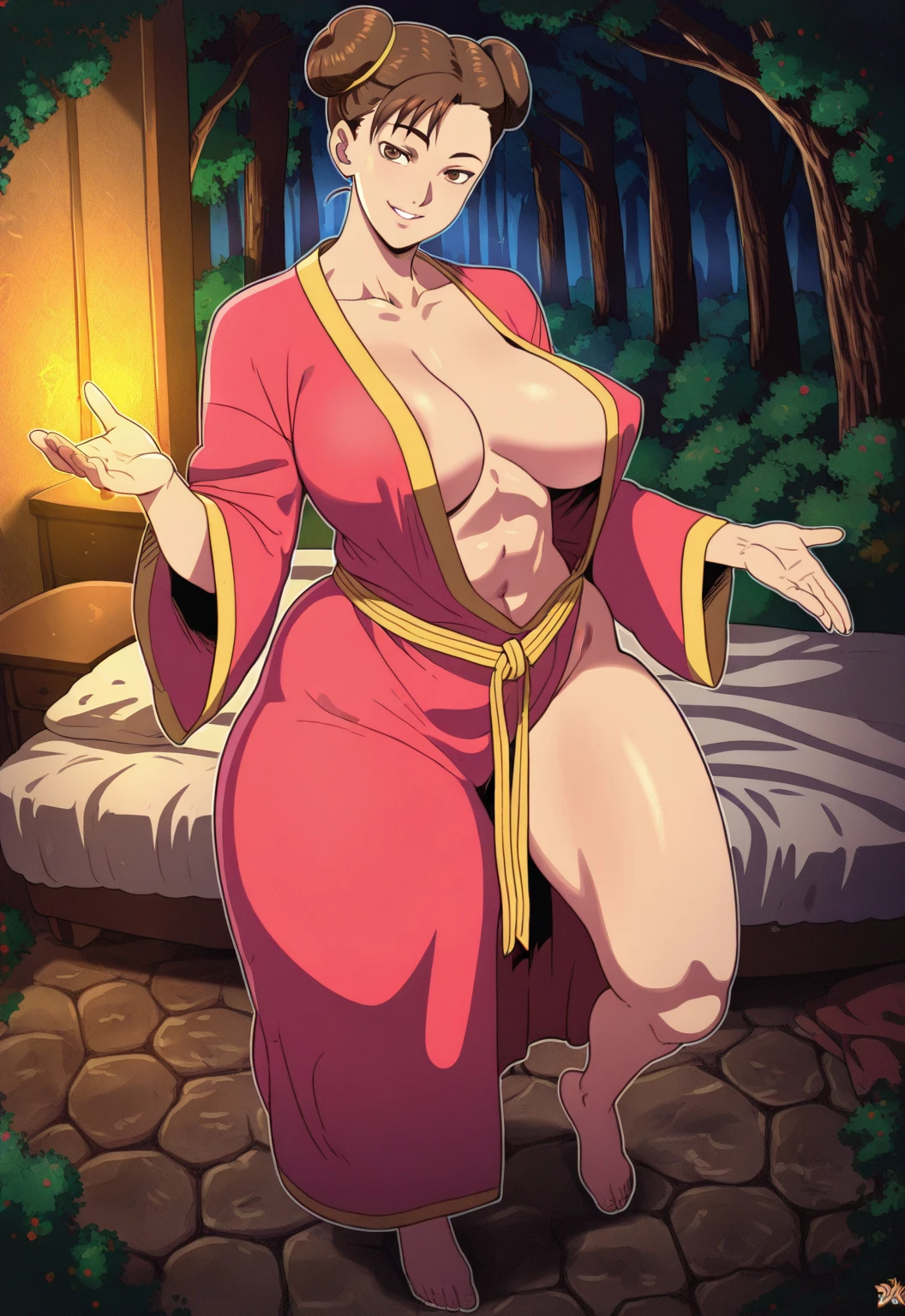masterpiece, best quality, ultra-detailed, adult Cala 1girl, solo, dress, crown, large breasts, pch, bracelet, collar, full body, surprised, worried, red hair, spiky hair, full body, looking at the viewer, female focus, green eyes
