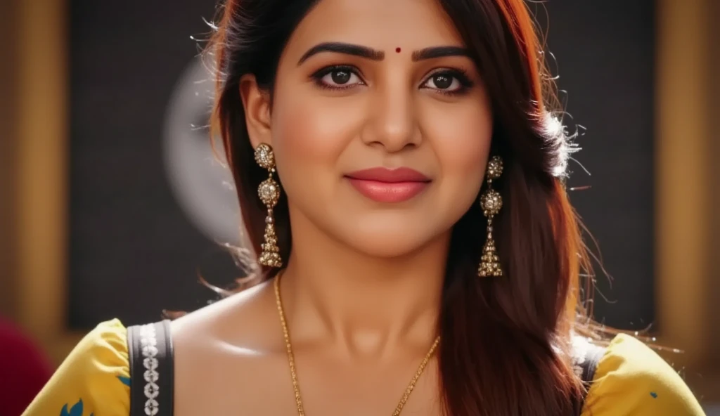 No makeup, samantha ruth prabhu, ((free uncombed hair)),((selfie view)), closeup body, ((tall body)),(( looking at viewer)),((big cheeks)),30 year old woman,1woman,solo,medium breasts,(fleshy face),long hair,cleavage,navel,midriff,( bedroom) ,((lingerie)),
best quality,an extremely delicate and beautiful,CG,unity,8k wallpaper,Amazing,finely detail,extremely detailed CG unity 8k wallpaper,incredibly absurdres,huge filesize,ultra-detailed,highres,extremely detailed,beautiful detailed girl,realistic,broad fleshy body, ((perfect eyes nd eyebrow))