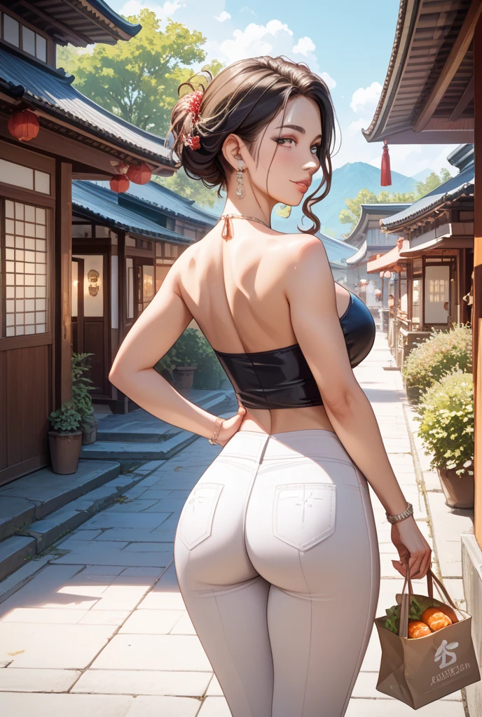 Hyper realistic super detailed sexy woman, expressions faciales sexy, seductive facial expressions, [:(Face detail: 1.4): 0.4], 16K resolution, 4k resolution, (Ventre plat parfait), (image couleur), big round ass, bubble ass, from behind, BREAK I. Outfit: Exquisite and alluring, a sleek kimono-inspired dress with a daring thigh-high slit, intricate floral embroidery, and a plunging neckline. Elaborate obi belt adorned with traditional Japanese symbols. Strappy high-heeled sandals with hints of silver and gold. Delicate silver jewelry with samurai motifs. Bottomless, anus, show her naked ass

II. Venue: Serene garden with cherry blossoms, a tranquil koi pond, and a pagoda. Soft lanterns casting a warm glow. Bamboo archways covered in silk drapes. Incense burning, filling the air with a subtle fragrance. Mystical mist wafting around, creating an ethereal ambiance.

III. Decoration: Subdued lighting in shades of red and gold. Minimalist yet elegant furniture with a touch of traditional Japanese design. Silk curtains with intricate patterns of dragons and sakura flowers. Mirrors embellished with samurai motifs. Fragrant candles scented with sandalwood and jasmine. BREAK, looking at viewer, masterpiece, best quality, highly detailed, desire, blush, (Beautiful and detailed eyes description), (beautiful and detailed face), Perfect female body, (Best Quality), (ultra-detailliert), (masuter piece), (hight resolution), (Original), (the Extremely Detailed CG Unity 8K Wallpapers)