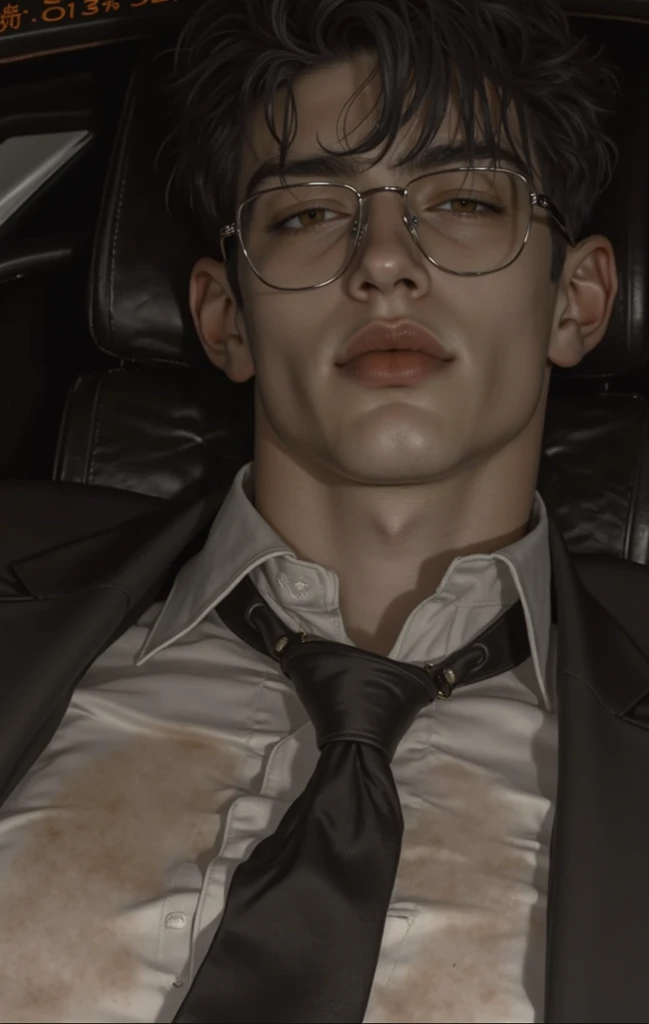 ((masterpiece)), ((best quality:1.2)), High Resolution, 8k, (ultra_realistic:1.3), (photorealistic:1.4), sharp focus, (2boys, duo), uncensored, office background , a nerd and a businessman