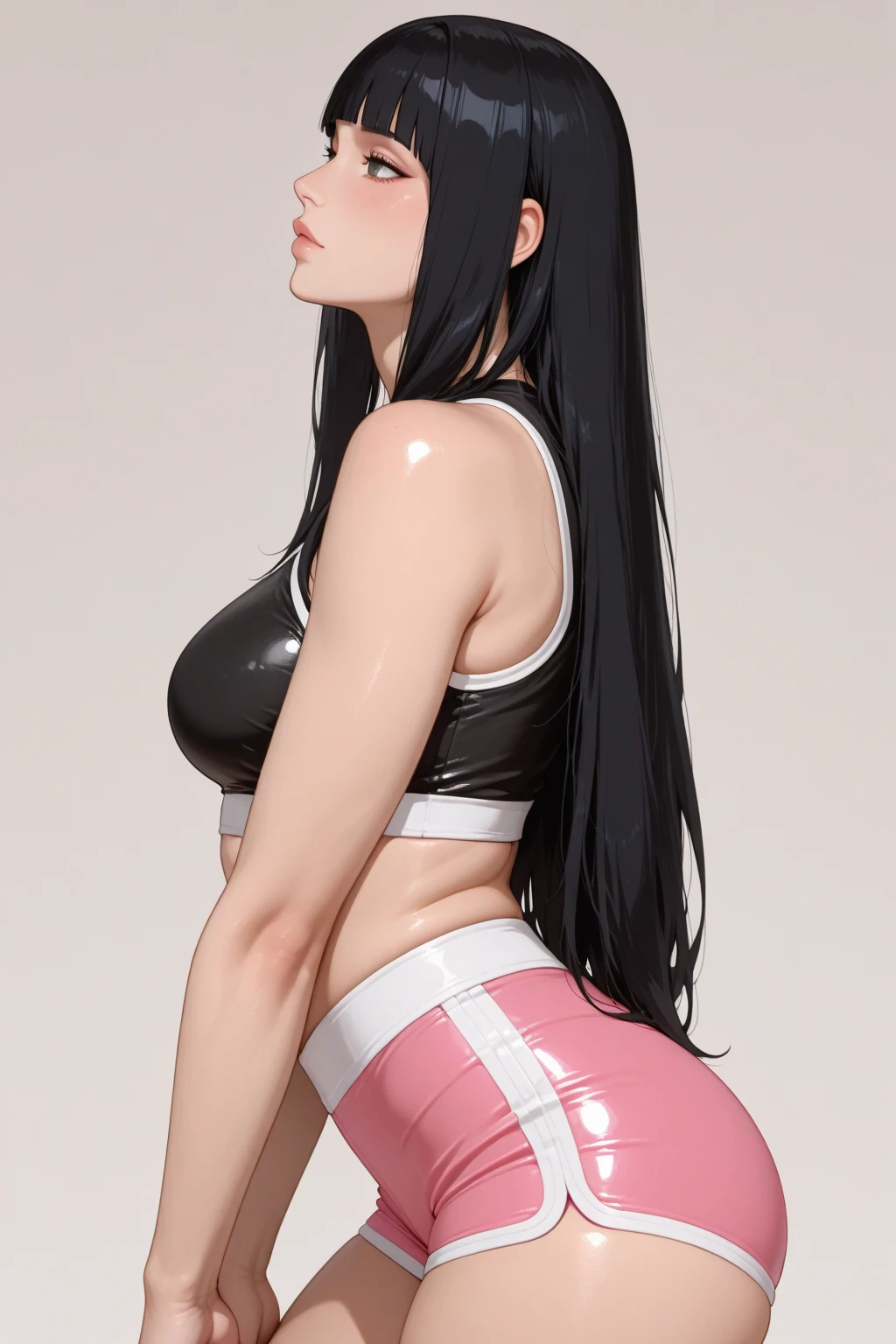 ((Nezuko from Demon Slayer as a lolita sexslave, rubber gloves, chained up to the wall, full coverage shiny latex, handcuffed, extreme breast indentation, areolas poking through her tight suit, breasts heaving, heavy breasts)), 8k, busty, curvy but slender, fit, toned, six pack abs, ((massive exposed camel toe)), sfw, geisha lipstick, thick juicy bimbo lips, harajuku make-up, high resolution, highly detailed, cinema 4d, trending on Pixiv, trending on civitai, slutty, brat, kawaii, ((camel toe wet and shiny)), sexual ecstasy, sfw