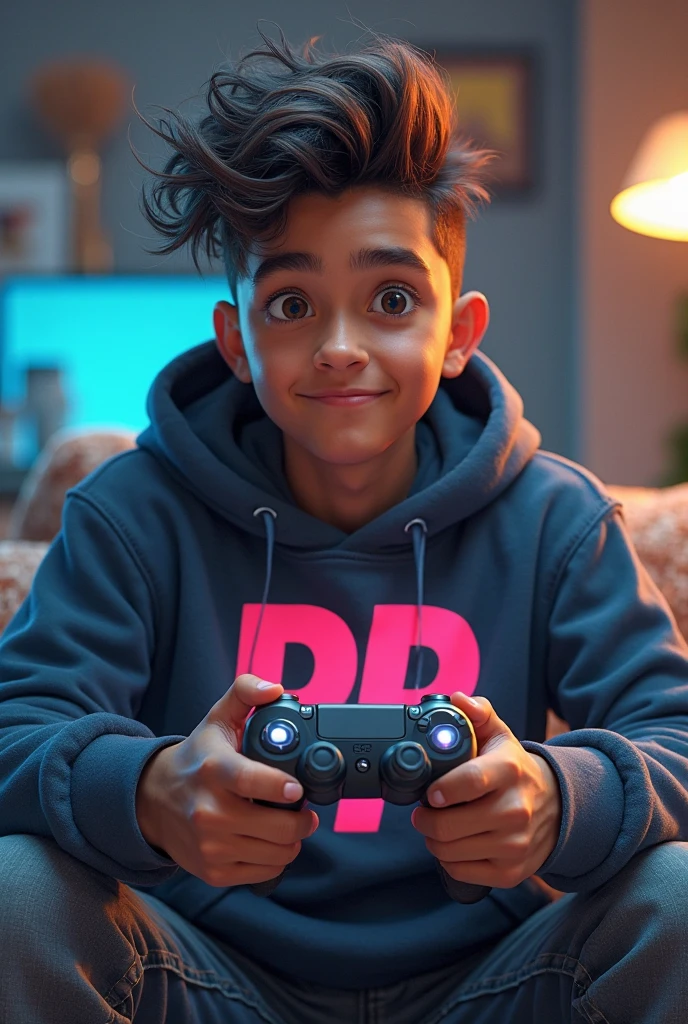 Imagem MENINO de 12 anos jogando video game
