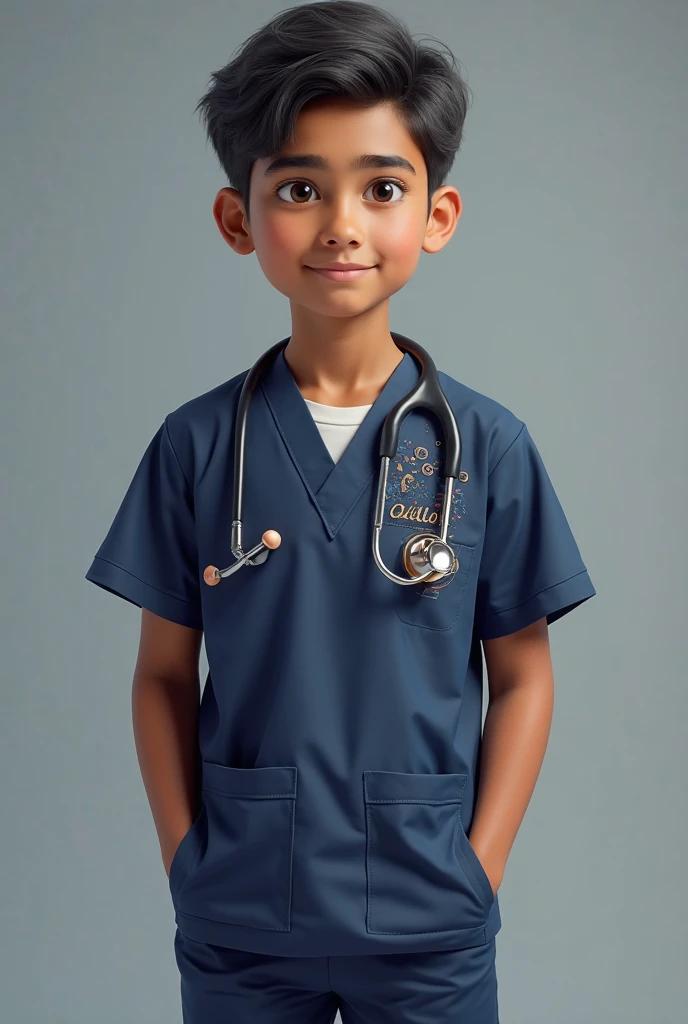 Boy Dr with stethoscope and I pad