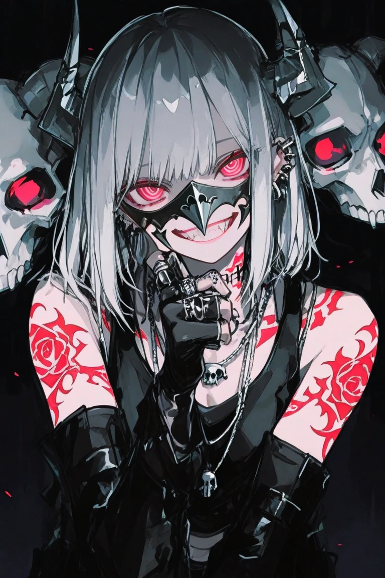 {-error_of_anatomy:1.0} Punisher, Nightmare Before Christmas style, (masterpiece, Highest quality), (Perfect hands), (Surreal:1.6), (oftailed face), (受賞歴ofある), (sharp), (8K resolution), (Cinema Lighting), color: Dark and gloomy, (幽霊ofような), (intense expression), (oftailed skull emblem), (Spooky atmosphere), (漫画ofような雰囲気),(Grainy), (Dramatic Shadows), (Dynamic pose), (an ominous雰囲気), (artistically renofred), (an ominous), (Enchanting), (Gothic), (Mysterious Setinodi Color Palette), (Skillfully drawn), (Feelings of anxiety), (intricate oftailing), (an ominous smile), (an ominous), (Enchanting eyes), (Horror elements), (Enchanting composition), (印象的なanatomy),(Striking contrast), (an ominous mood), (Exquisite craftsmanship), (intriguing character ofsign), (Nuns), classic Nuns wear, (黄colorい目), Backwards, Recall