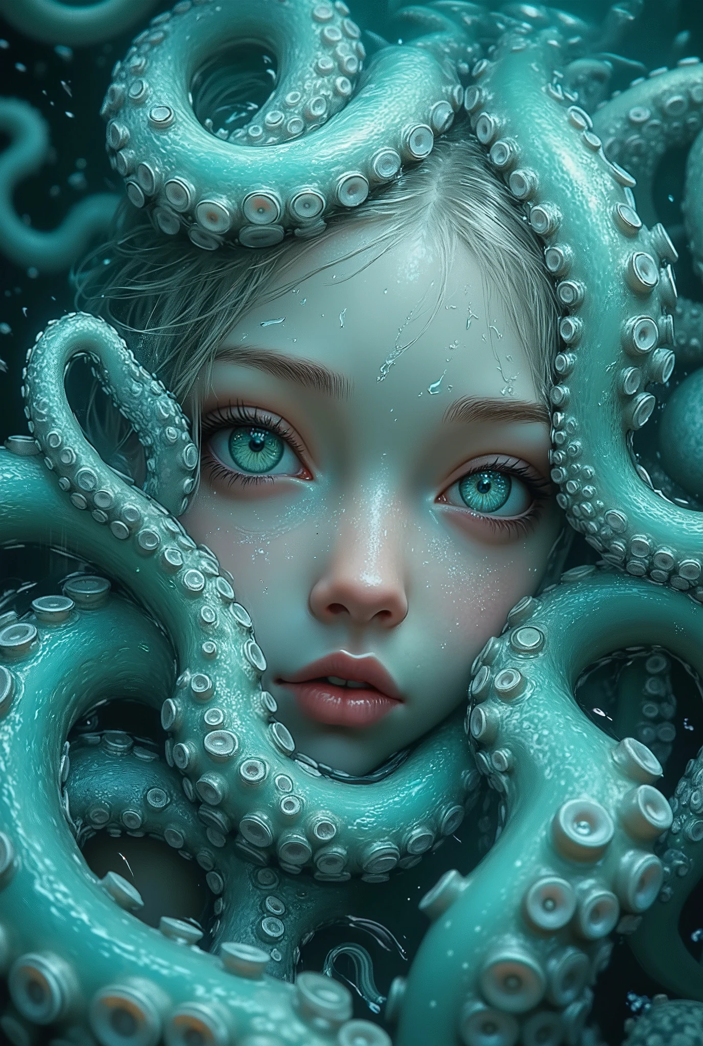 A boy with a brain made of an octopus