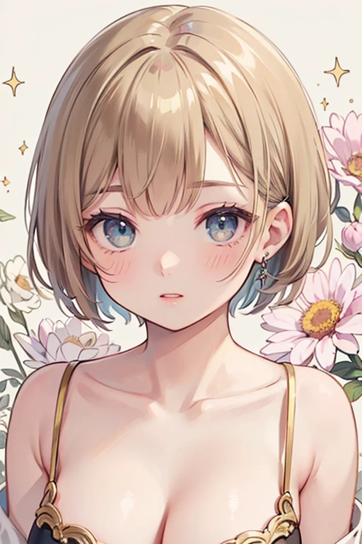 (a sticker,),(3d anime girl),bikini, grace,beautiful face,(on a round background), (mucha border)， Super detailed, best quality, Detailed illustration, vectorized, 8K, 专业a sticker设计, graphic design, vector line, a sticker, Full HD