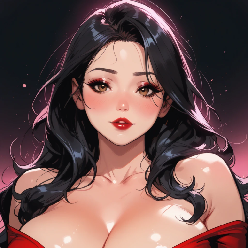One young and beautiful woman,(Highest quality,Extremely detailed depiction,Incredibly absurd high resolution,Anatomically accurate depiction,Curvy Legs,Vertically drawn pupils),(Glowing Skin,Shiny skin,Porcelain-like skin),(Bewitching succubus),(Shiny and noble silk dress,Black Pantyhose,Body net stockings),eyelash,Sweat,(Red eyes,Crazy Eyes,There is cleavage in the chest,A seductive smile,Glossy lipstick,Flashy makeup,Seductive gestures,Half-closed eyes:1.5),Luxury accessories,earrings,necklace,Bracelet,whole body,