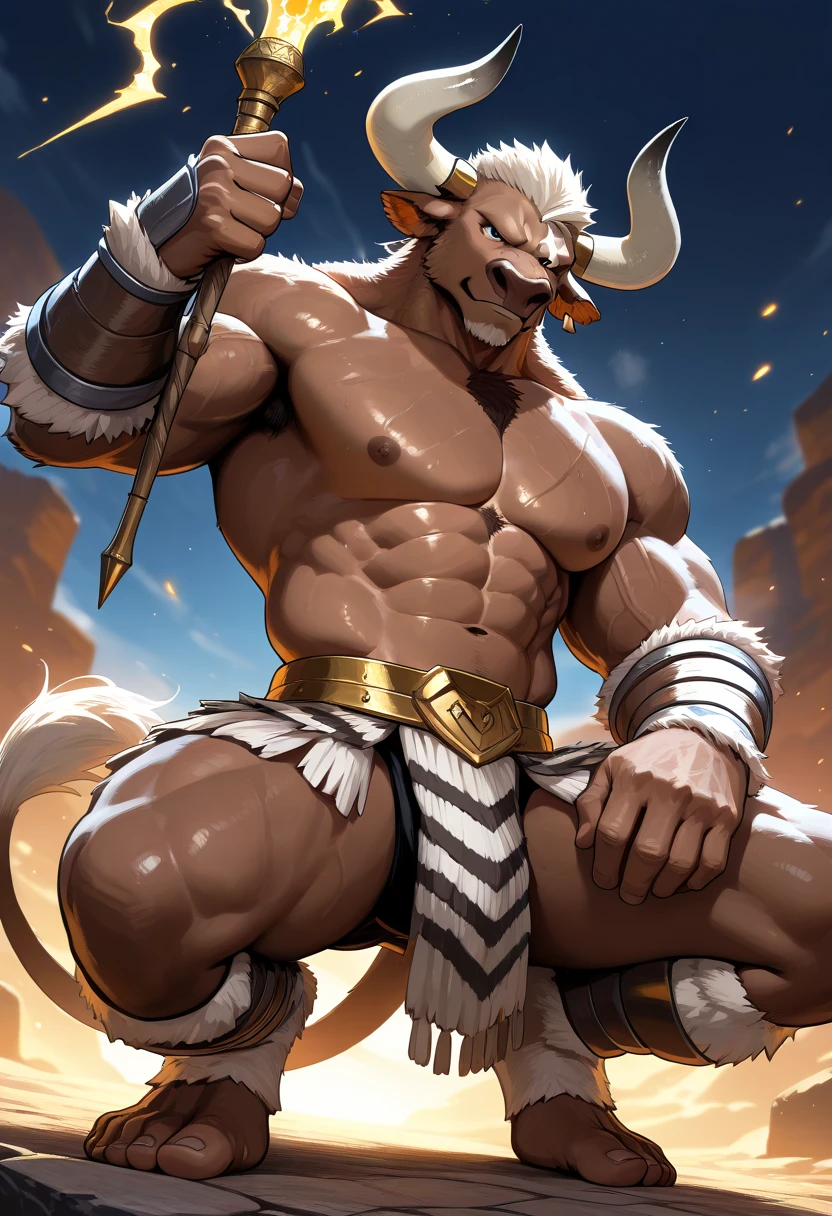 ultra-detailed, masterpiece, masterwork, high quality, best quality, hdr, (nature, night), posted on e621, (by darkgem), nsfw, male, solo, (white little body minotaur), dragon, (long silver hair, yellow eyes, white body, roar), stylish pose, dynamic angle, (foreskin, childpenis, perfect balls)