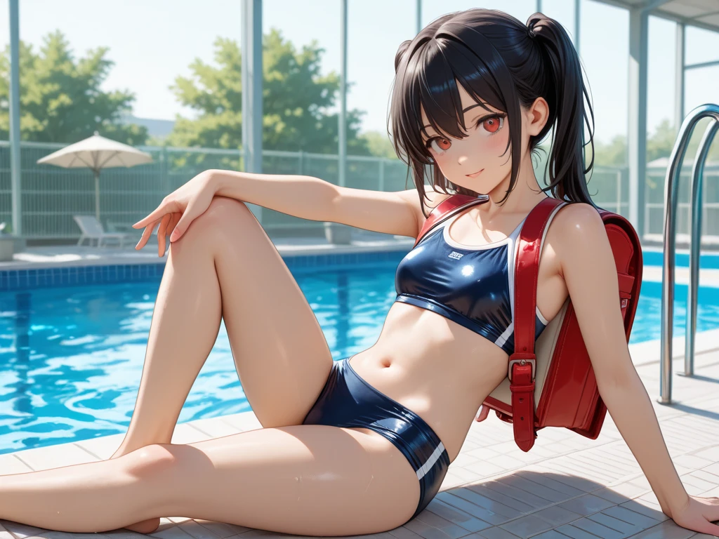 20 year old Indian brother and sister playing in swimming pool , cute detailed face , full body view, detailed, 8k