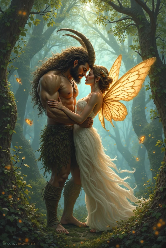 Sacred rebels, an extremely attractive couple. Dark bearded man, a shaman. Blonde fairie-like extremely beautiful woman.