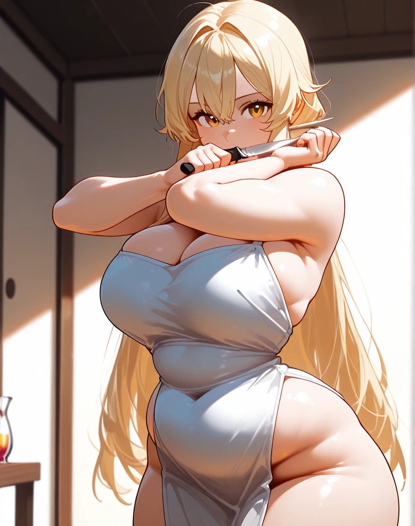 8K, 4k, highest quality, High resolution: 1.2), (masterful, realistic, Photoreal: 1.4), two women, beautiful face, she is crying、Shining Lipin Eyes, beholder, Fair skin, white skin: 1.5), Fine complexion, big, big, blonde hair color、bangs, , young, s asack-view、big ass、super breasts、H cup、lower hair、wearing a maid headband、Rear view、exposed nipples、T-back that digs into your butt、thong lingerie、wear a pink thong、pink lingerie、emphasize the buttocks、pink calvin klein thong、elf long ears、cute hairstyle