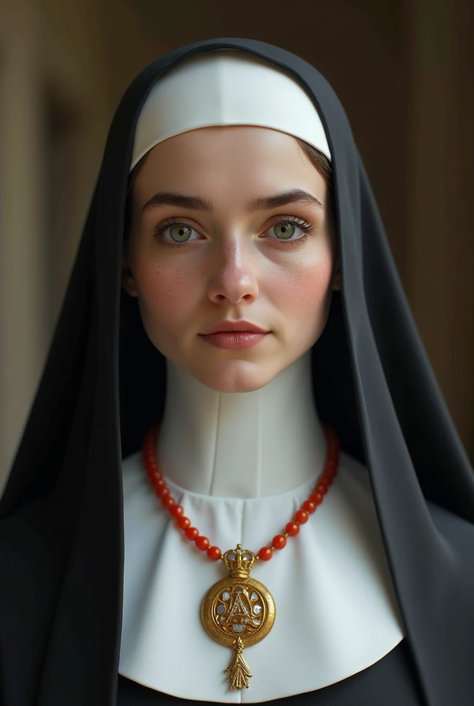 High detail RAW color art, animation, cartoon, (((ultradetaled elegant, beautiful face))), (crucifixion), white skin, (((fallen catholic nun praying sitting on my knees to the lord in church))), goth makeup, barely legal, sexy pose, (((breast and pussy exposed))), wearing black and whit latex catholic robe, magical atmosphere, ((long red curly hair)), (focus on face), (detailed skin, skin texture), (intricately detailed, fine details, hyperdetailed), raytracing, subsurface scattering, diffused soft lighting, shallow depth of field, by (Oliver Wetter), by Leonardo da Vinci, photographed on a Canon EOS R5, 28mm lens, F/2.8, sharp focus bokeh