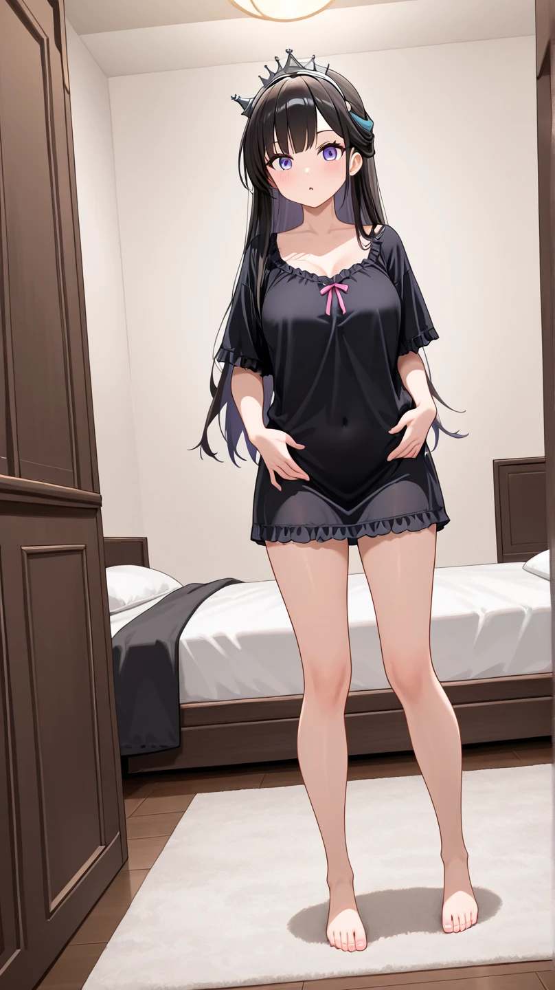 1girl in、AS-Adult、Underwear、Cute underwear、Striped、(Portrait from the knee up)、