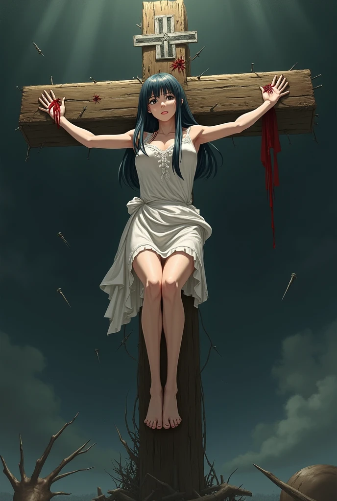 A futuristic war-torn landscape, Jesus with glowing eyes, blood and destruction in the background
(Renacentist art) (Renacentist paint)