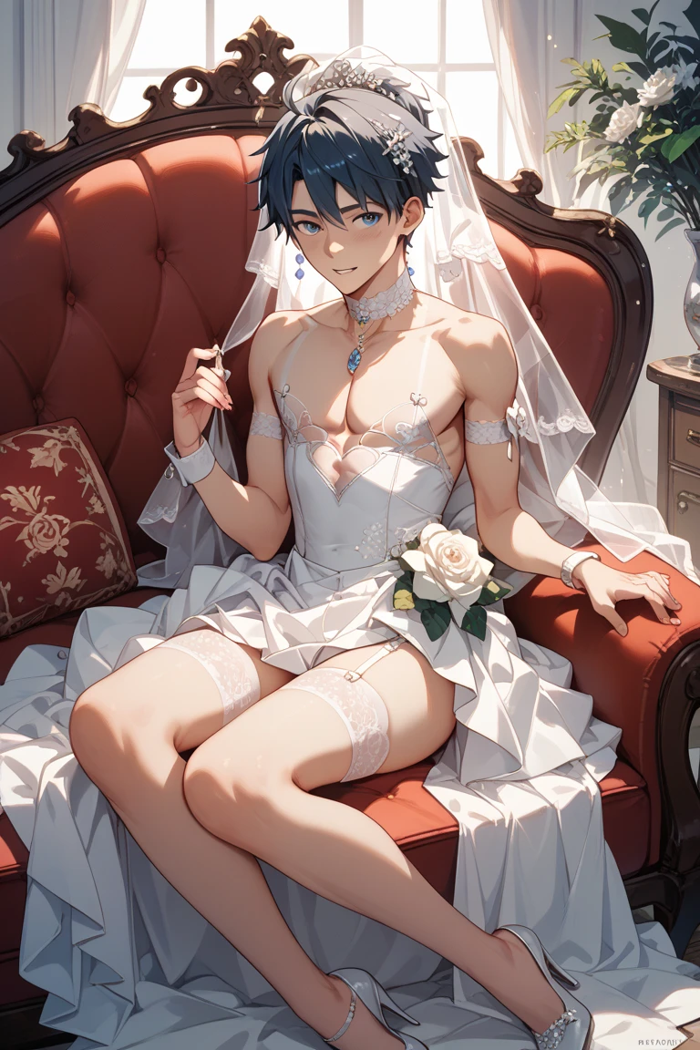 ,a father(he had been brainwashing by his secondson , crossdressing , bride of his secondson, wear sexy lingerie,has first night sex with his secondson ,)