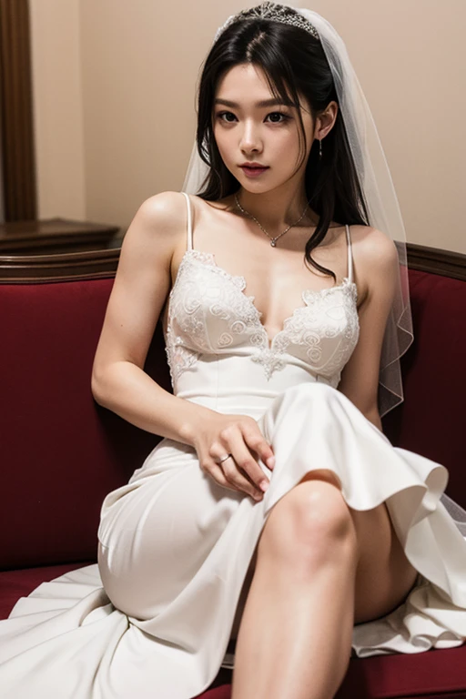 1girl, full body, white dress, detailed face, looking at viewer, very long thick messy dry black hair, dark background, beautiful ethereal ghastly, (masterpiece), highest quality, ultra-high resolution, (luminescent glowing rose:1.2) inside exquisite glass cloche, mesmerizing design, craftmanship display, sharp focus, fallen petals, gigantic breasts,