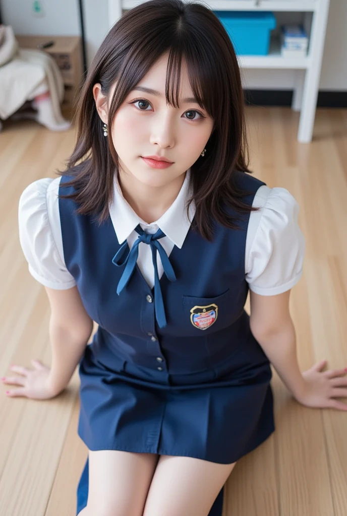 (photorealistic:1.4), best quality, masterpiece, raw 32k photo, (extremely detailed japanese beautiful girl), (extremely detailed eyes:1.2),(baby face), (lolita),(14 years old),(cute face:1.2), ultra-detailed, ultra high res, amazing, BREAK,sitting,
(school uniform:1.5),detailed school girl, (disneyland:1.4), beautiful detailed girl, bangs, cute face, miniskirt,(loafers),(baggysocks),(lace panties)