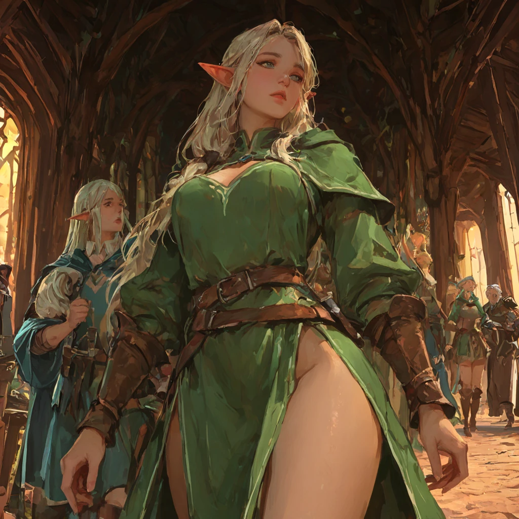 elf warrior, sexy robe