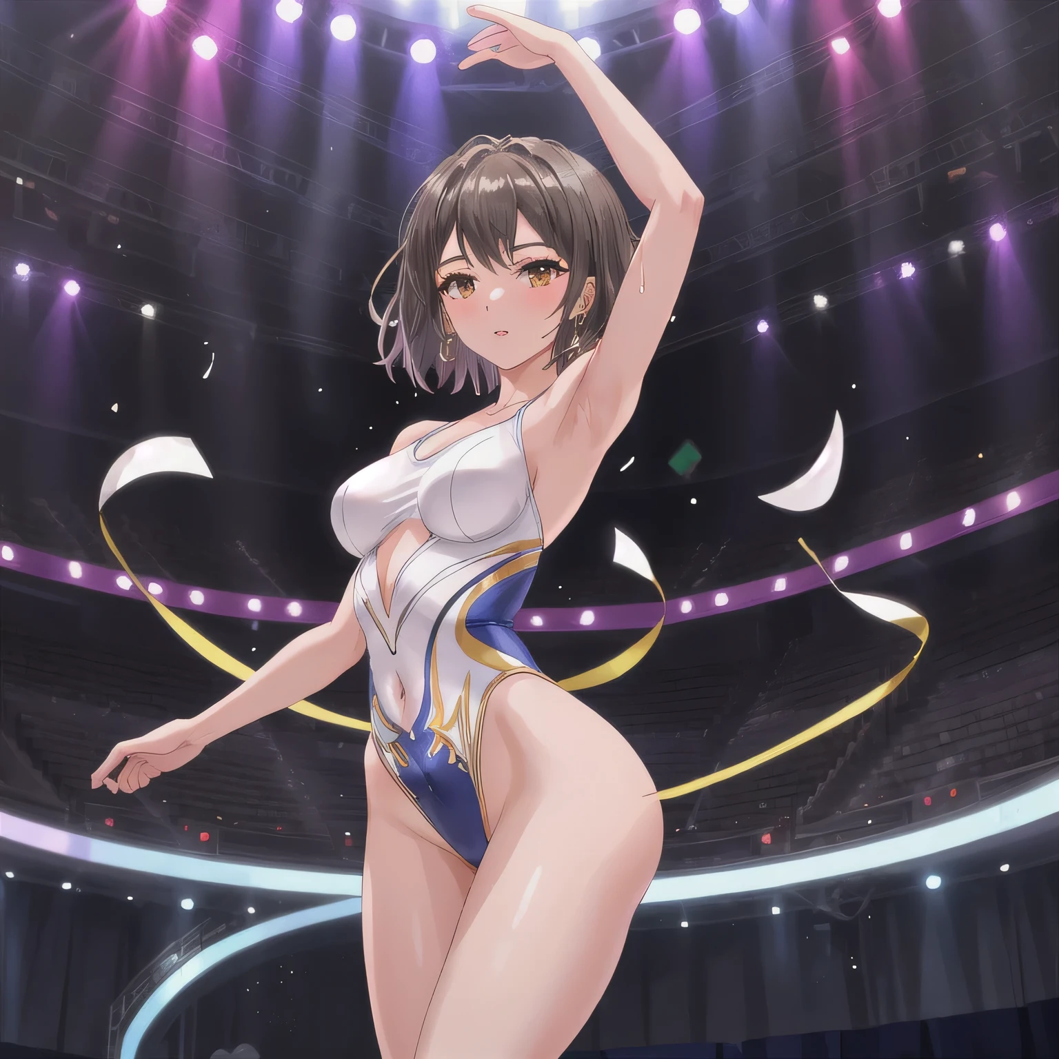 beautiful alluring gladiatrix, sweaty skin, very athletic body, inside an arena, fantasy Theme, Fiverr Dnd Character, Octane Render, Digital Art, Extreme Detail, 4k, Ultra Hd, Polished, Beautiful, Hyperdetailed, Intricate, Elaborate, Meticulous, Photorealistic, Sharp Focus, Wlop, Character Design, Unreal Engine, 3d Rendered, Volumetric Lighting, Reflections, Glossy, Digital Illustration, Sensual Pose, Suggestive Pose, Lewd, Full Body Shot, anatomically correct ๐โค๐๐โฃ