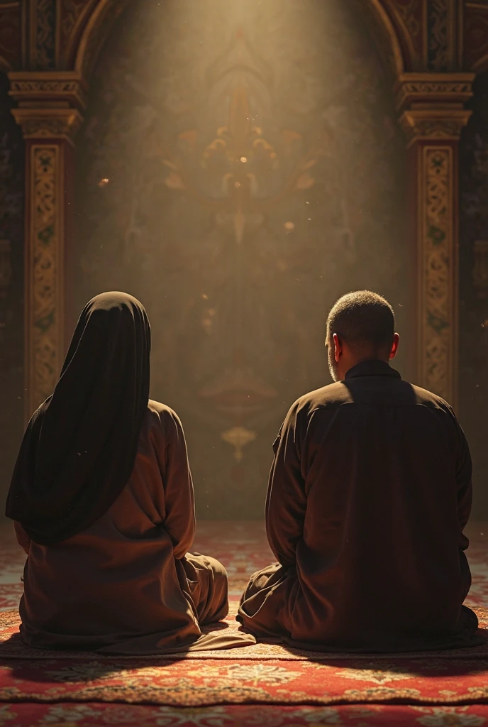 Monk and sad person  no copyright image with orange cloth 