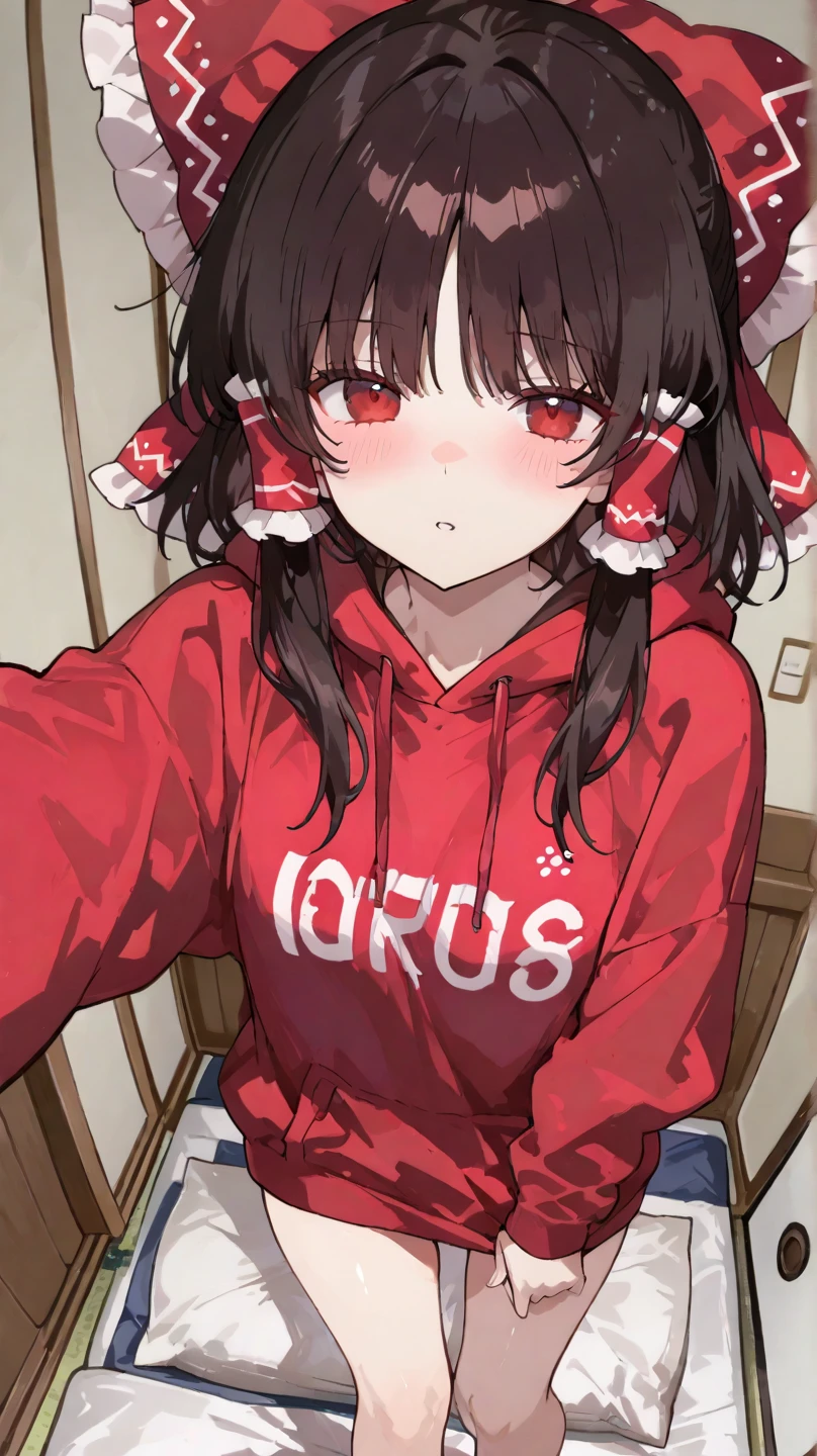 one girl, cat ears, naive, collar, hoodie, cute, girl is my pet, obedient, cute, 13 years old, open mouth, naive