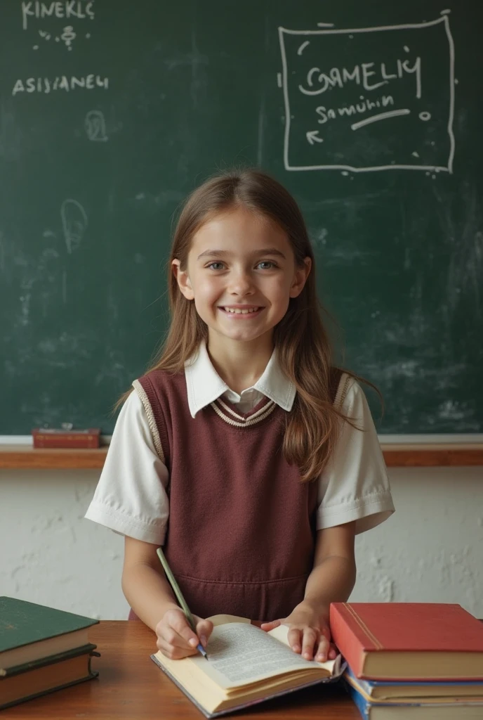 schoolgirl in short skirt sitting